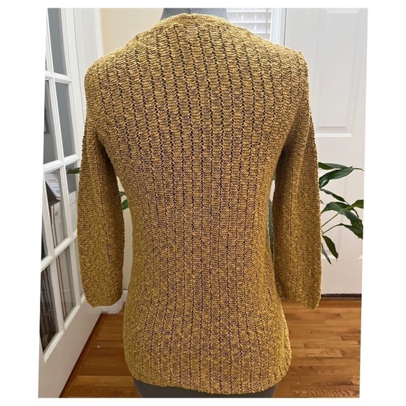 J. Jill Textured Open Stitch V Neck Top Style 223531 - Picture 6 of 14